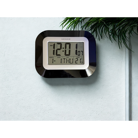 Digital Radio Controlled Clock - Black