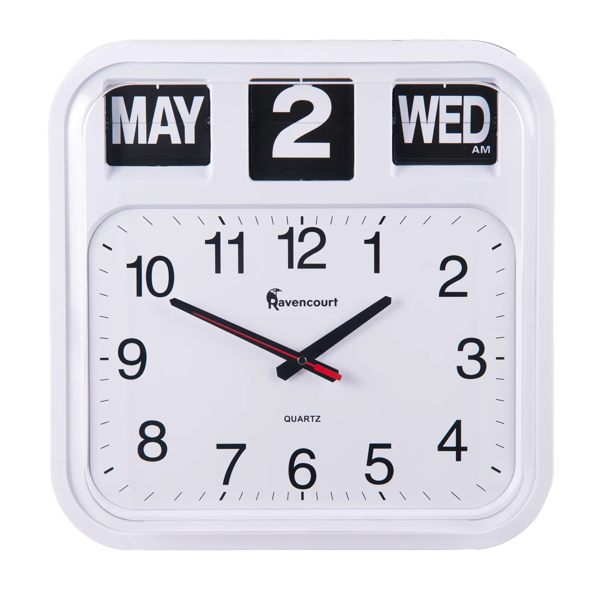 Large Flip Calendar Wall Clock Ravencourt Clocks large-flip-calendar-wall-clock-ravencourt-clocks