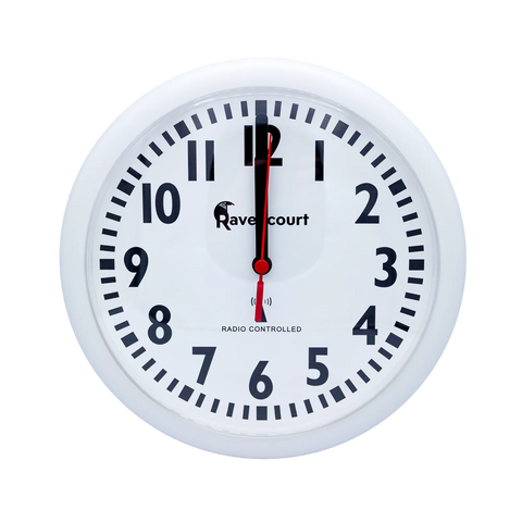 Small White wall clock with red second hand