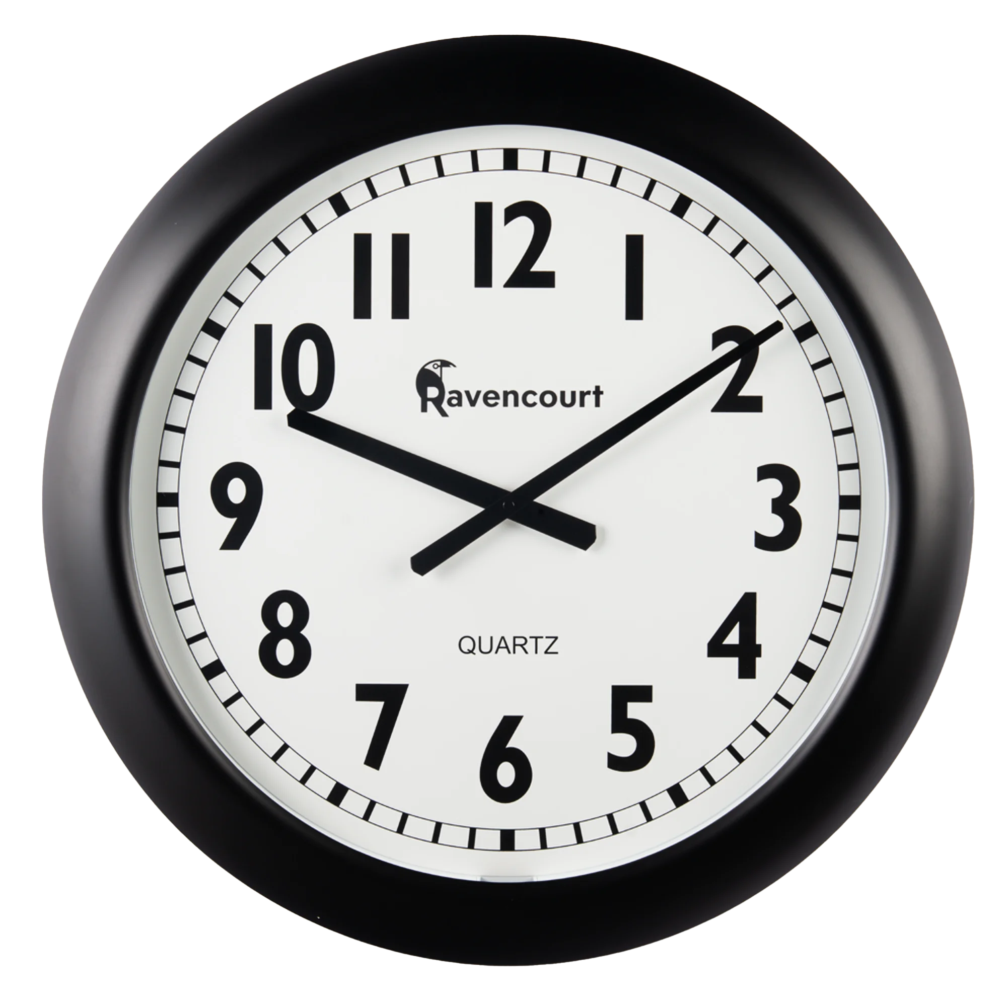 Giant Silent Quartz Wall Clock 60cm 24 Black Ravencourt Clocks Giant silent quartz wall clock 60cm 24 black ravencourt clocks