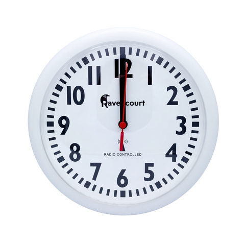 Small White wall clock with red second hand